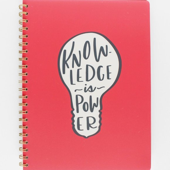 🌸 3 for $20 🌸 Large Notebook (A4) "Knowledge is Power" - Picture 1 of 8